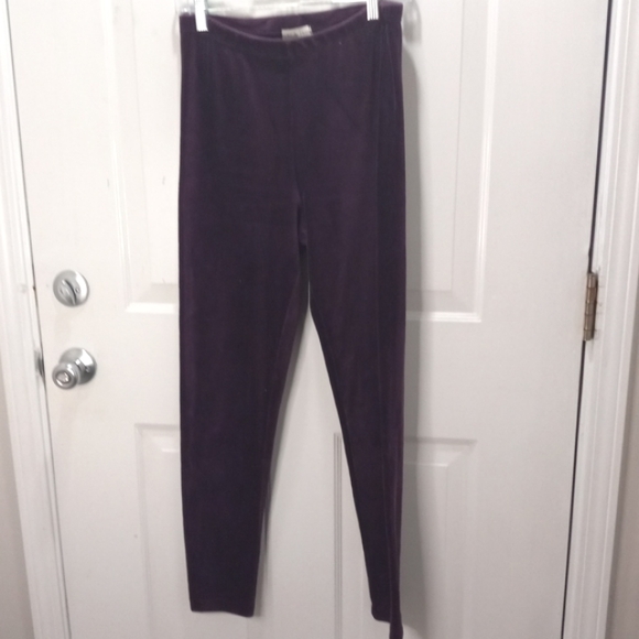 Mac & Jac Wine Ribbed Pant Size Lg - Picture 2 of 6